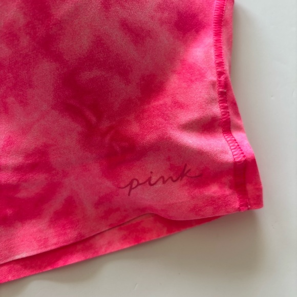 Pink Victoria's Secret Wireless Sports Bralette Activewear Pink Tie Dye - Picture 4 of 5